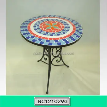 Beautiful Mosaic Garden Round Table Outdoor Mosaic Bistro Set - Buy