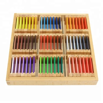 Creative Montessori Sensorial Material Learning Wooden Color Tablet Box ...