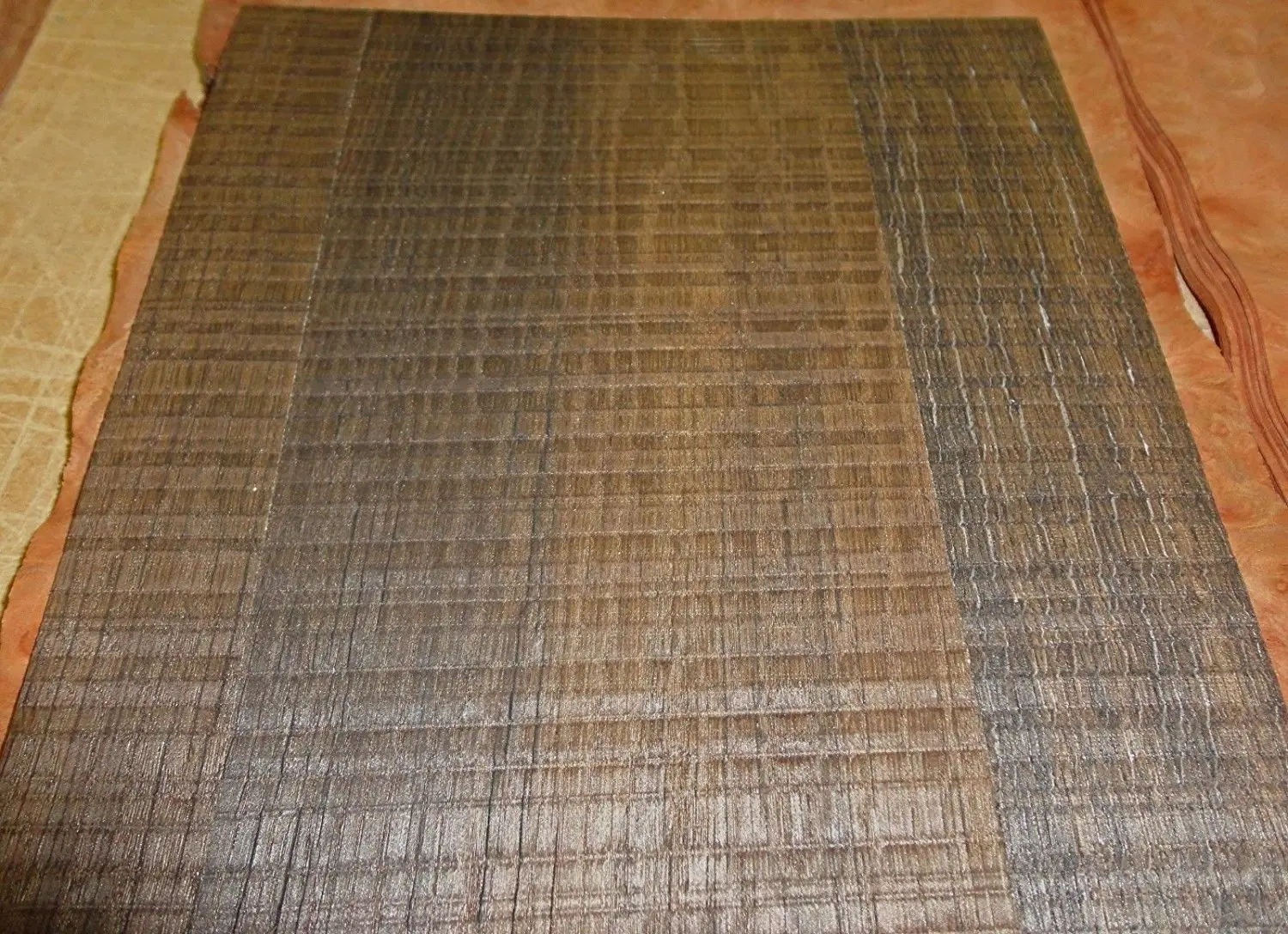 Teak composite Quarter Cut wood veneer 24/" x 24/" on paper backer 1//40th/" thick