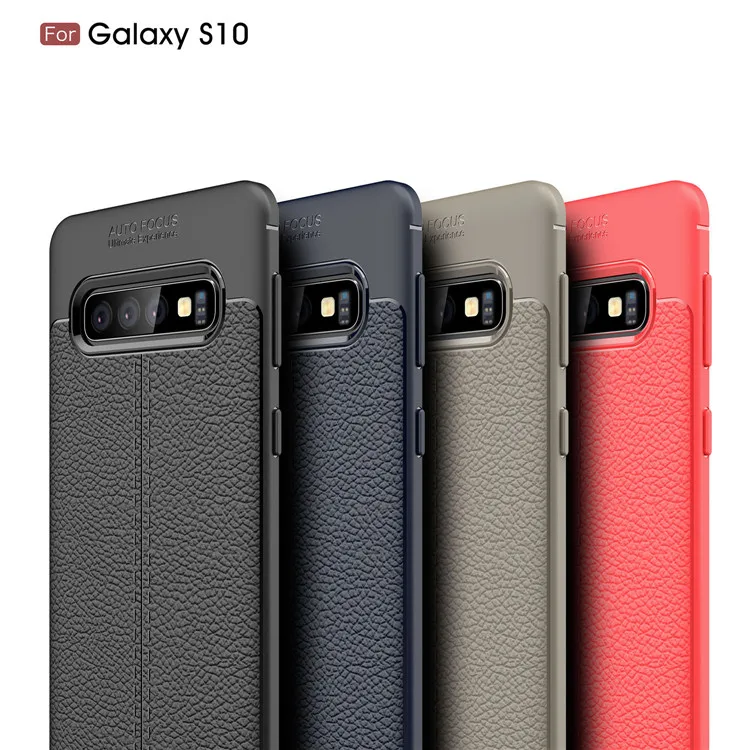 Hot Sell Litchi pattern Soft Tpu for Samsung galaxy S10