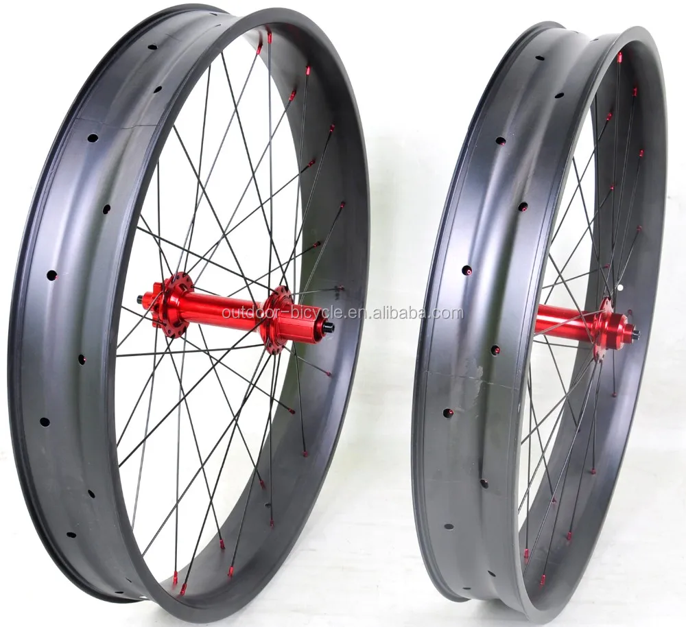 Best 2017 chinese Baolijia full Toray carbon fiber fat wheel 700c 26er clincher carbon or tubular bicycle wheel with Chosen red hub 1