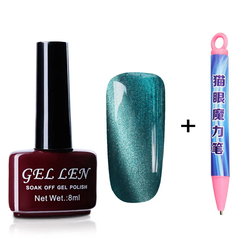 Gel Len 8ml Cat Eyes Magnetic Gel Nail Polish with Magnet