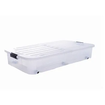 Heavy Duty 80l Transparent Underbed Storage Box With Folding Lid - Buy ...