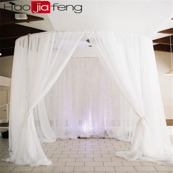 Hjf E Backdrop Pipe And Drape For Wedding Crystal Mandap Fiber