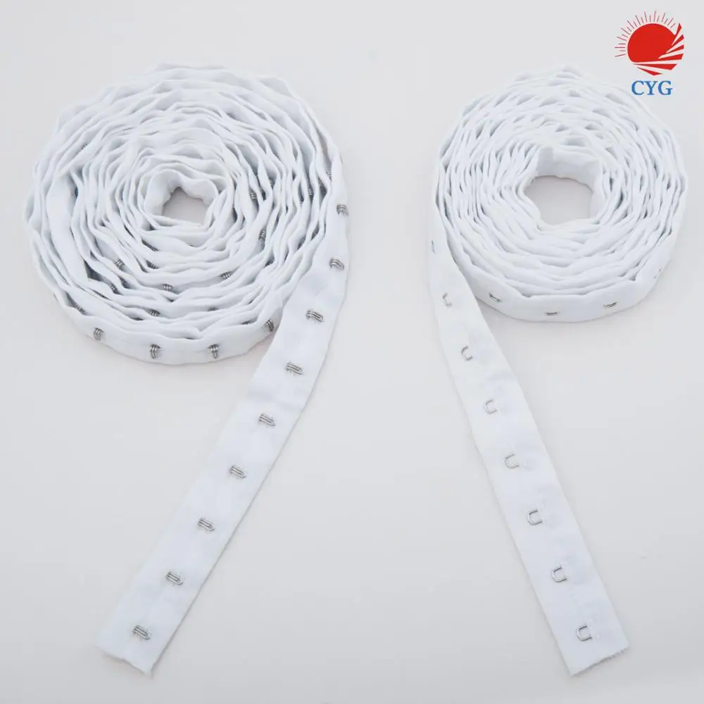 Single Row Hook And Eye Tape In White Color Cotton Tape Buy Hook And