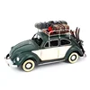 Vintage Car Models With Skateboard Toys Iron Metal Crafts For Home Decoration Handmade Retro Car Models Diecast 1:12 Scale