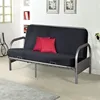 Silver metal Futon frame 3 set Sofa converts to Full size double Bed
