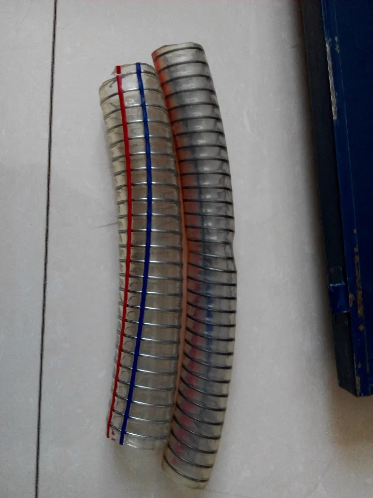 Pvc Nylon Polyester Braided Spiral Galvanized Steel Wire Reinforced Water Suction Hose Pipe