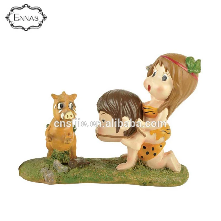 Best quality resin girl and boy figurines decoration for valentines day gifts