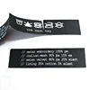 Custom design screen print tear able wash care label for bra