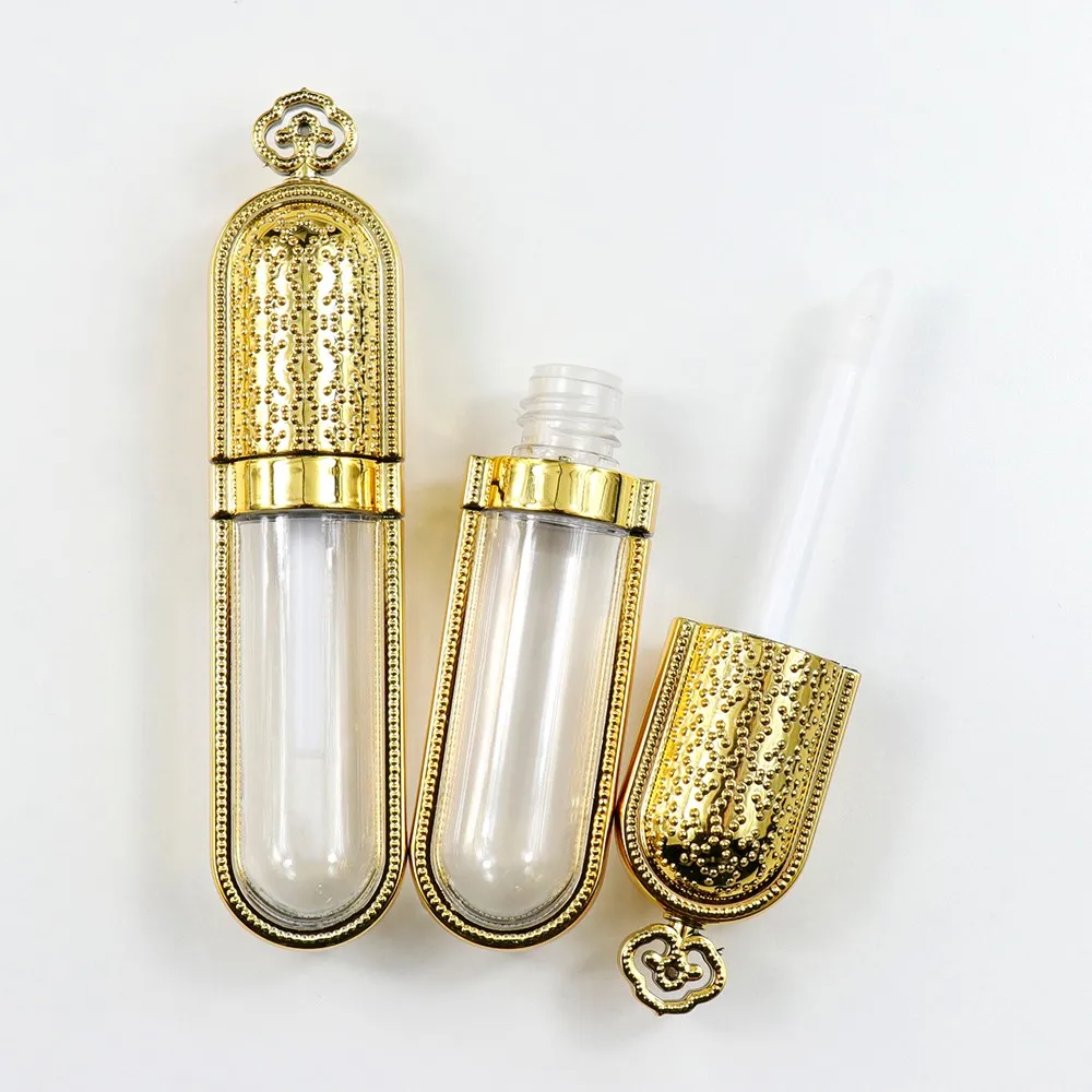 Wholesale Hot Selling Small Capacity Gold Crown Lip Gloss Tube / Lip