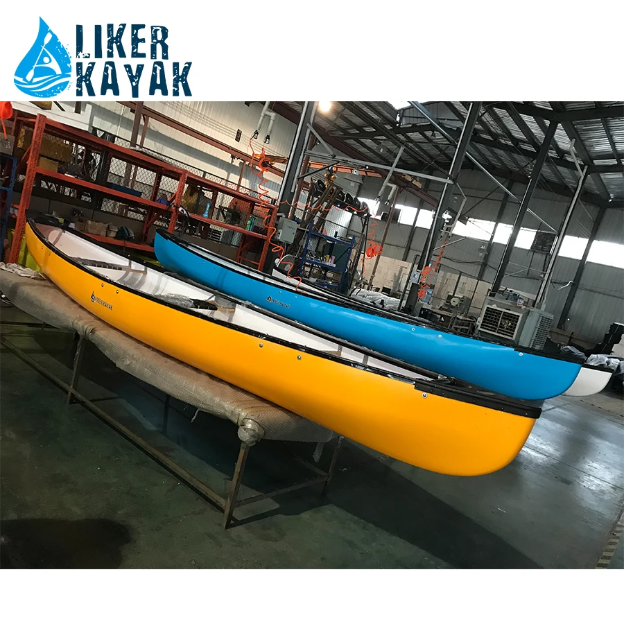 Mixed Color Canoe Kayak Family Fishing Boats Plastic Canoe For Rent