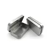 Rectangular Small Container Sliver Hinged Metal box For Storage