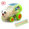 Cartoon Locomotive Jar with Candy / CC Stick Candy in Train Jar