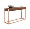 Gold steel frame console table / hotel project console table
