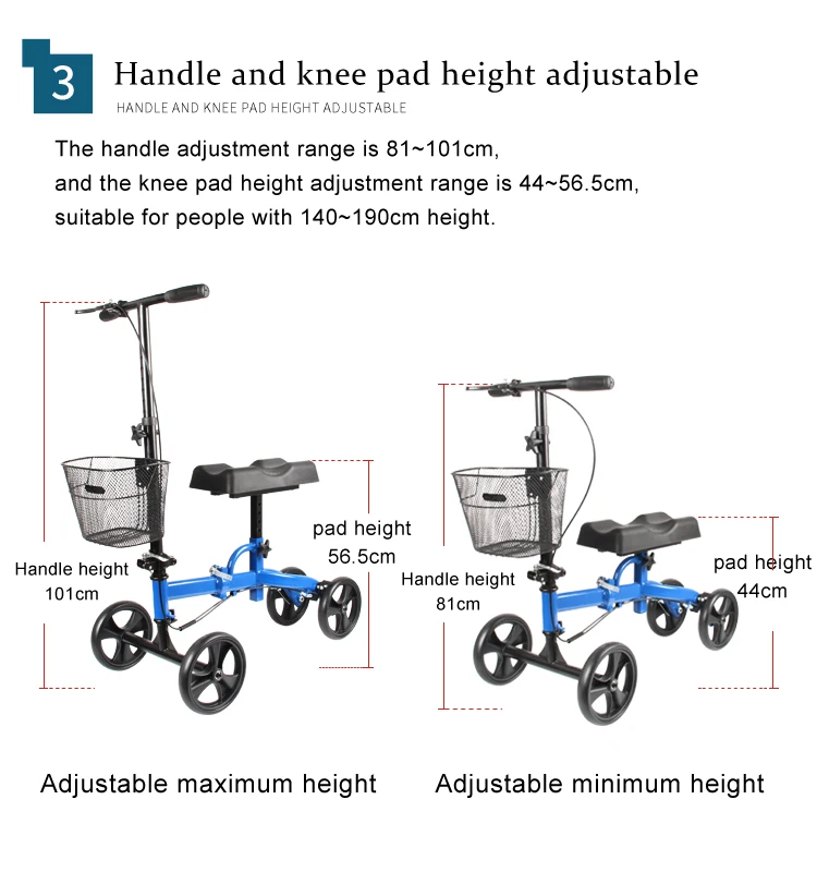 One Leg Outdoor All Terrain Knee Walker Scooter For Broken Ankle ...