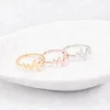 Adjustable Rose Gold Electrocardiogram Heartbeat Ring Stainless Steel Medical Heart Rate Ring