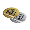 Mini MOQ Cheap Price Silver Round Label Sticker With Factory Customized Service