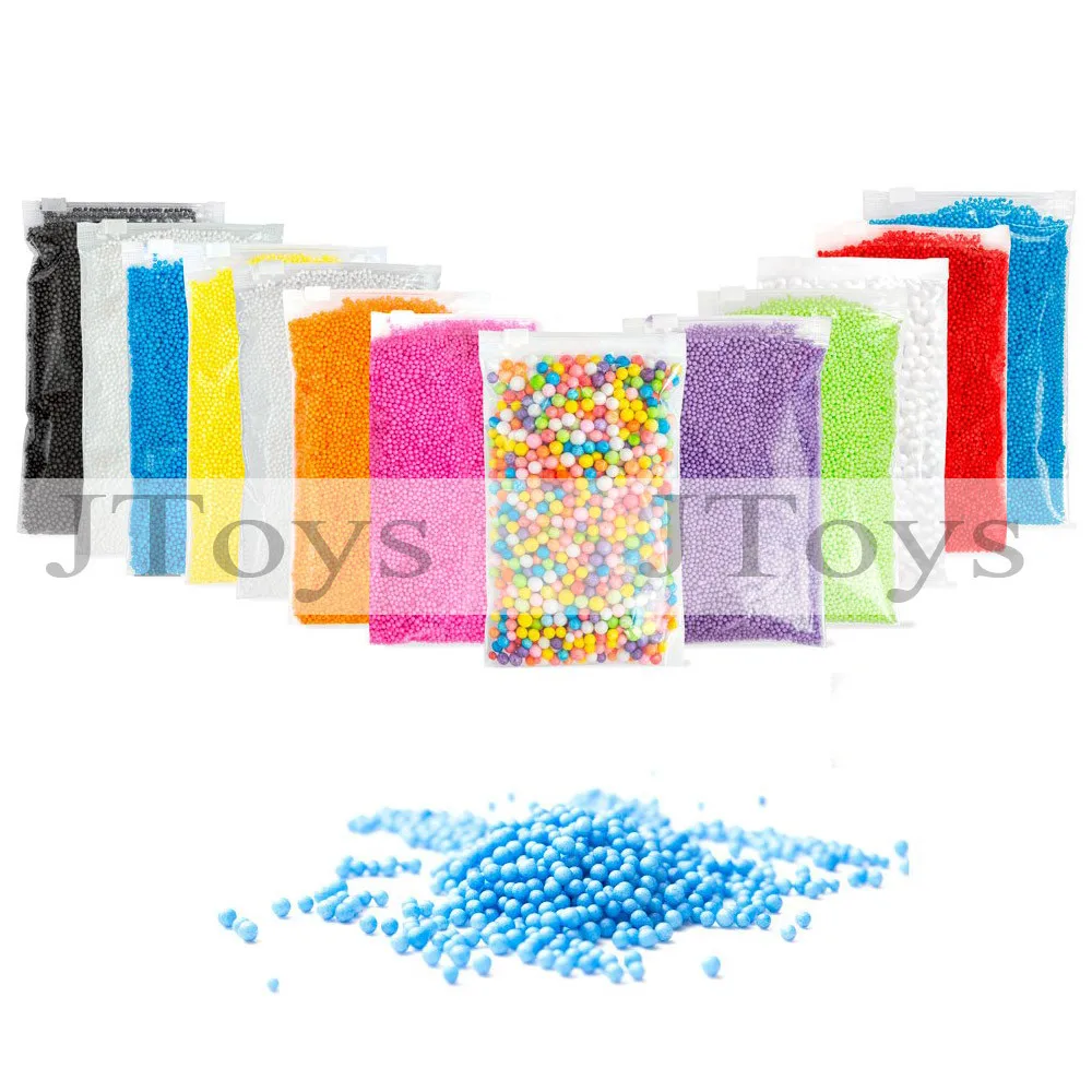 Mini Styrofoam Balls Slime Supplies Colorful Small Polystyrene Foam
