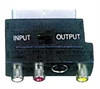 Hot selling Scart plug to 3RCA jack and 1 mini 4Pin jack with switch
