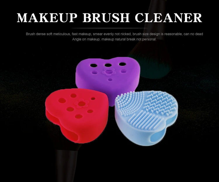 Silicone Makeup Brush Cleaner Mat With Soap for  Cosmetic Brush Wash and Drier Holders