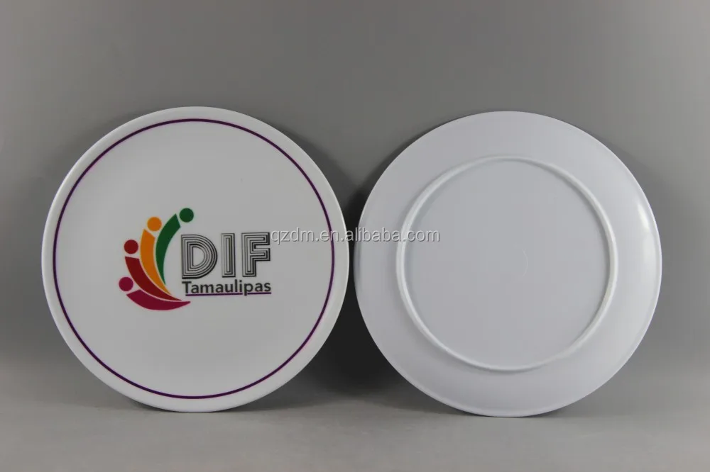 Customize Logo Print Melamine Plastic Round Dish