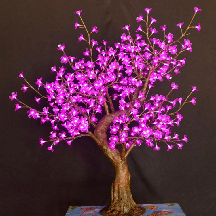 Wholesale Outdoor Low Voltage Pink Led Cherry Blossom Artificial Flower