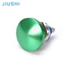A16-10M 2 screw waterproof 16mm momentary mushroom push button switch metal 1NO green big round head