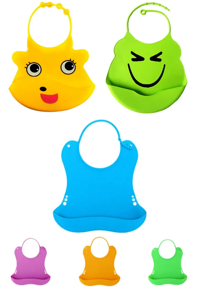 2020 Wholesale Logo Custom Baby Bibs Waterproof Feeding Bib Silicone