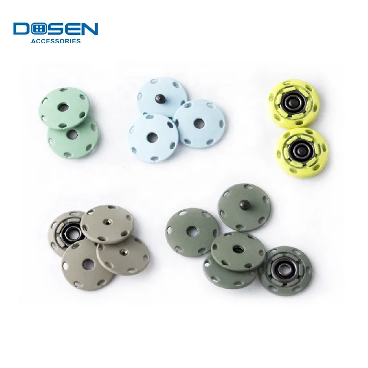 Color Custom Round Plastic Metal Enamel Button Sew On Snap Button Snap