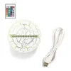 3D Illusion Night Lamp 7 Color Change Touch White Crack Base Night Light