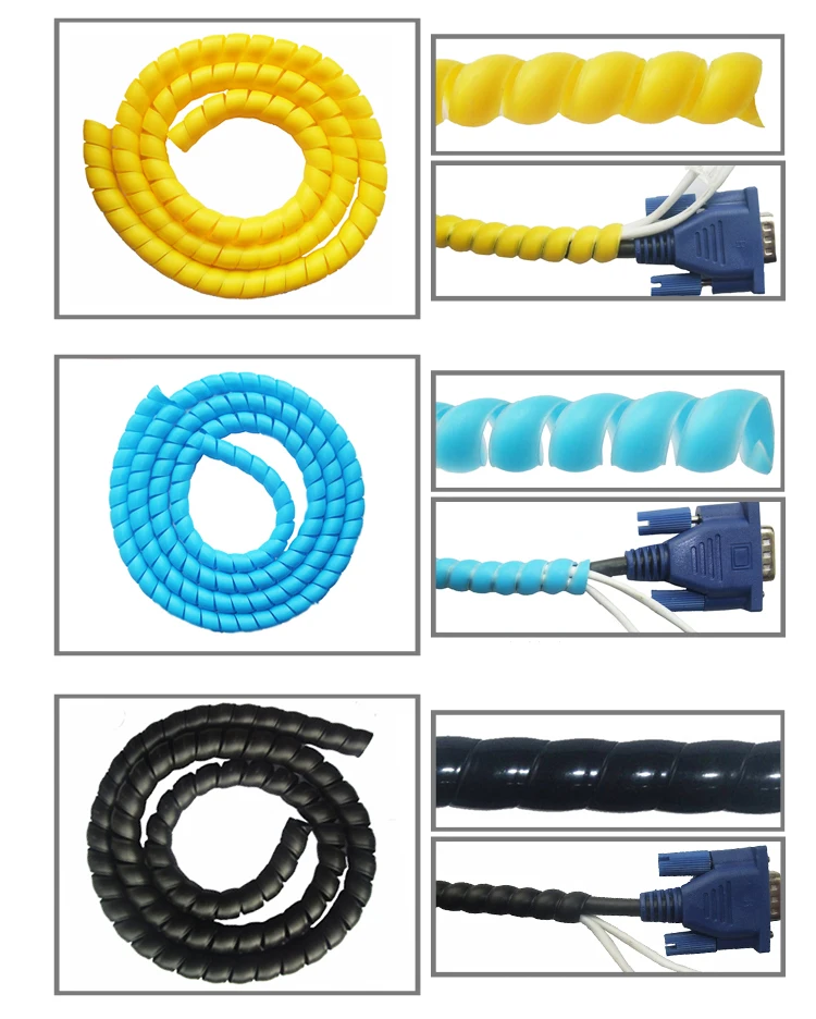 Spiral Flexible Plastic Cable Wrap For Wire/spiral Cable Wrap - Buy ...