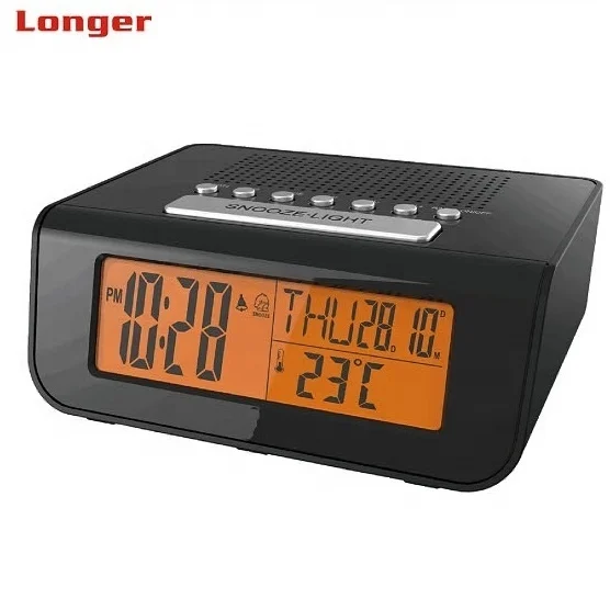 Popular Customized Design Radio Lcd Clock Digital Table Clock Desk