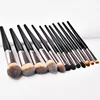 Black handle private label brushes makeup brush set