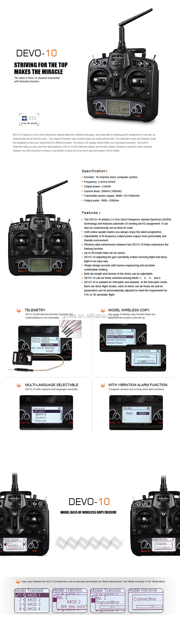 Walkera Devo 10 Prefessional Radio Control 100% New - Buy Walkera Devo