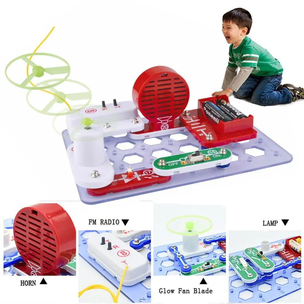 Circuits Kits, Sound Electronics Discovery Kit FM Radio LED Fun Science Playset