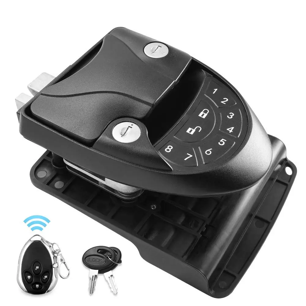Rv Keyless Entry Door Lock Handle Latch,20meter Wireless Remote Control