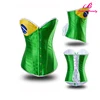 Bright Green Brazil Flag body shaping slimming corset