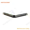 1U 19'' Rackmount Full Loaded 24 Ports FTP RJ45 Cat6 Angled Network Patch Panel