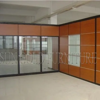 Modern Mdf Room Divider Moular Half Office Partition Glass Wall (sz ...