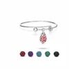 925 Sterling Silver Bracelet Expandable Wire Bangle with Cage Locket