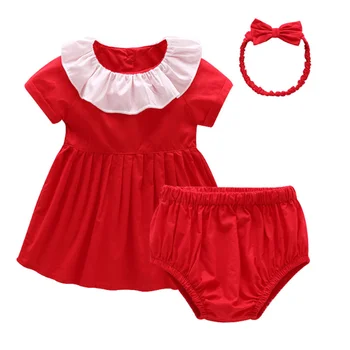 red dress for newborn baby girl