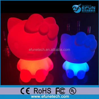 Eco Friendly Battery Ed Color Changing Led Hello Kitty Night Light Lamp Kid For Gifts Kids Operated