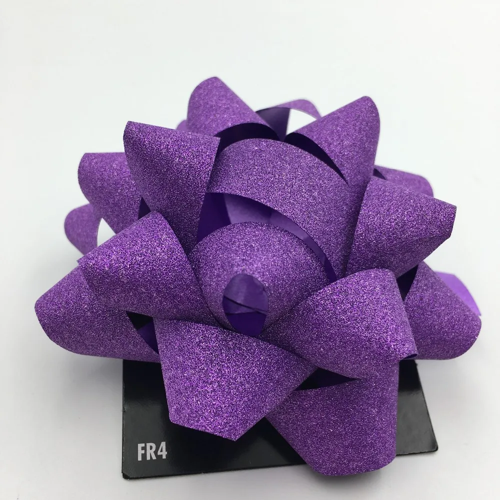 Manufacturer Wholesale Shiny Glitter Ribbon Star Bow For Gift Wrap