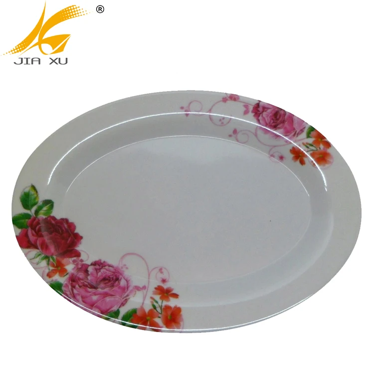 
30% melamine oval plate with customized printing A1 melamine dinner plate 
