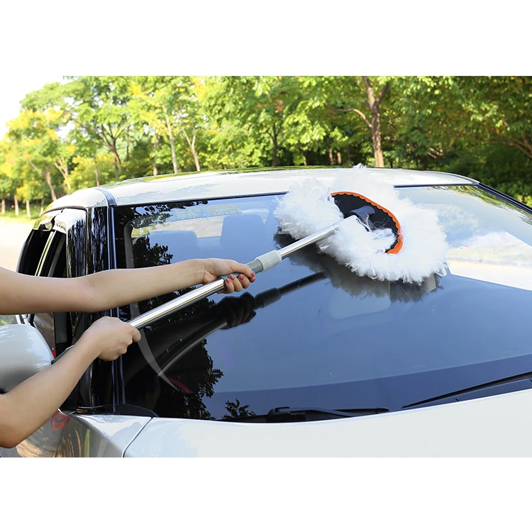 Quick Wet And Drying Microfiber Car Washing Brush With Long Handle ...