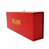 Single One Bottle Folding Paper Wine Box Cardboard Box With Magnet Red Printed Box