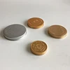 Custom embossed and debossed logo gold silver color aluminum lid for tin