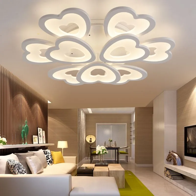 Modern Led Ceiling Lights For Living Room Bedroom Ceiling Lamp Acrylic Heart Shape Led Ceiling Lighting Home Decor Md85074 Buy Led Ceiling