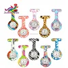 New Floral Nurse Watch Fashion Style Clip-on Watches Brooch Pendant Hanging Clock Women Men Silicone Pocket Watch
